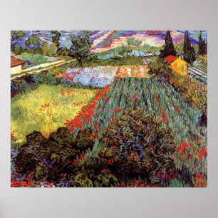 Poster Vincent Van Gogh - Champ aux Coquelicots Beaux-Art