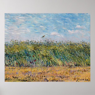 Poster Vincent van Gogh - Champ de blé avec une lark