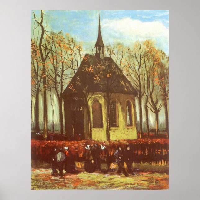 Poster Vincent van Gogh - Chapelle à Nuenen, Églises (Devant)