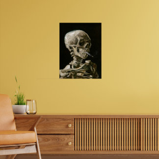 Poster Vincent van Gogh Crâne avec une cigarette allumée