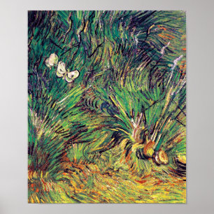 Poster Vincent Van Gogh - Deux papillons blancs Beaux-Art