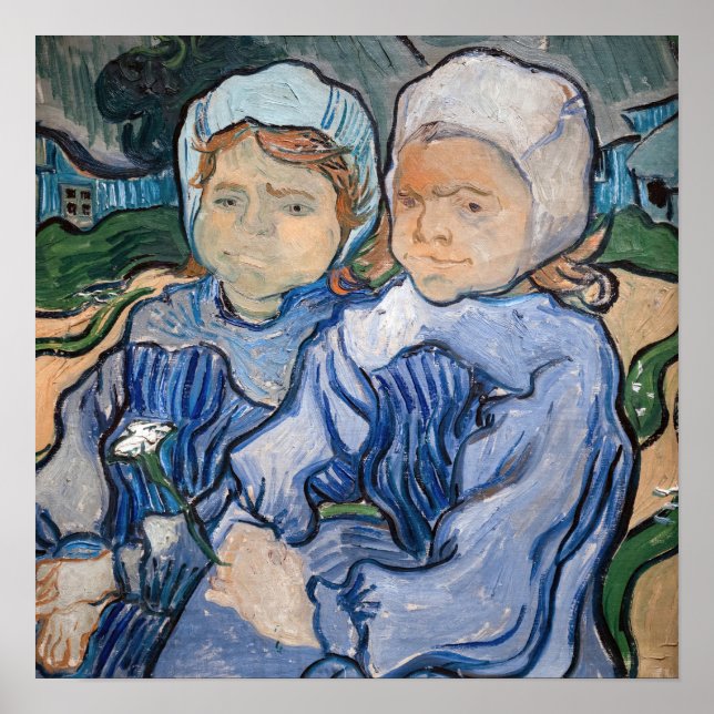 Poster Vincent van Gogh - Deux petites filles (Devant)