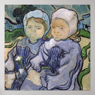 Poster Vincent van Gogh  Deux petites filles, 1890