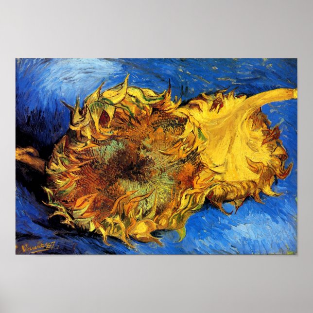 Poster Vincent Van Gogh - Deux tournesols coupés - Art fi (Devant)