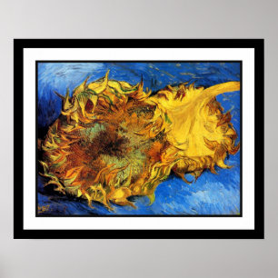 Poster Vincent Van Gogh - Deux Tournesols coupés - Beaux-