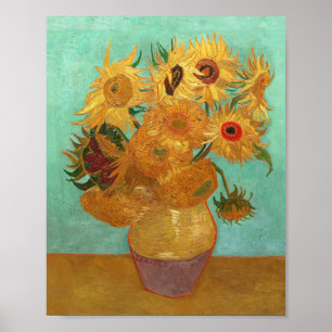 Poster Vincent Van Gogh Douze Tournesols Dans Un Vase