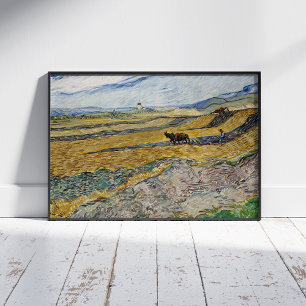 Poster Vincent Van Gogh, Enfermé Field avec Plowman