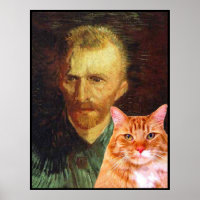 Vincent van Gogh et son chat tabby rouge