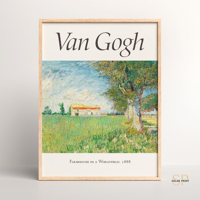 Poster Vincent van Gogh Farmhouse dans un magasin d'art W (Créateur téléchargé)
