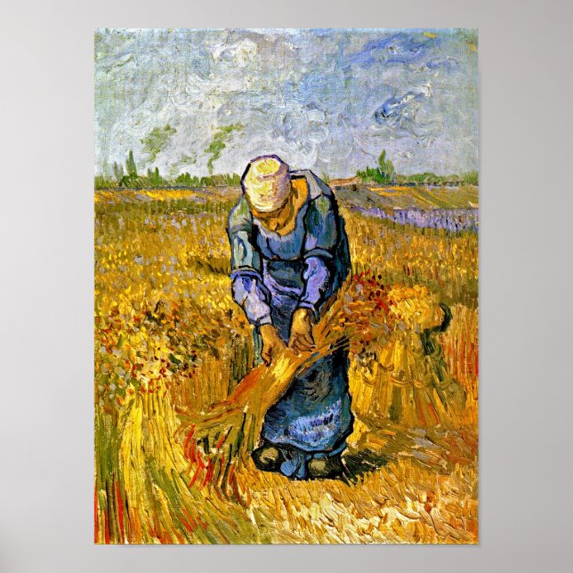 Poster Vincent Van Gogh - Femme paysanne Sparadis (Devant)