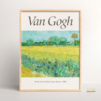Vincent van Gogh Field avec Irises Art Imprimer Re
