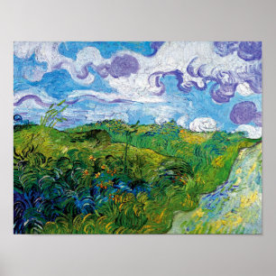 Poster Vincent Van Gogh - Green Wheat Fields In Auvers