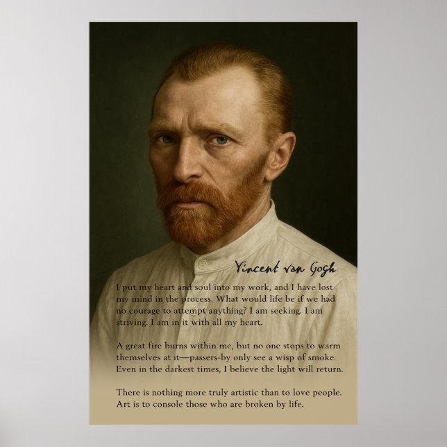 Poster Vincent van Gogh - Hommage émotionnel (Devant)