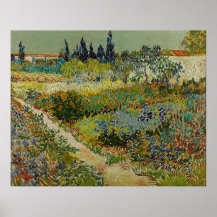 Poster Vincent Van Gogh Jardin Vintage à Arles