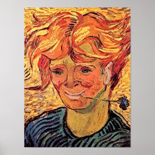 Poster Vincent Van Gogh - Jeune Homme au Bleuet
