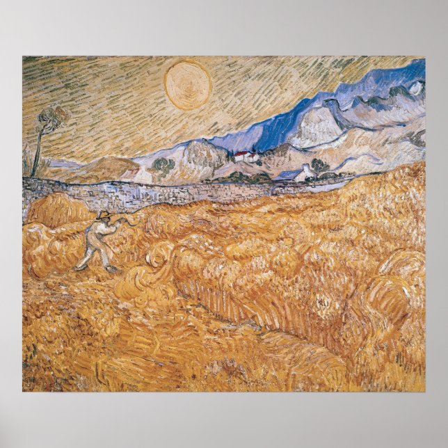 Poster Vincent van Gogh | La Moissonneuse (Devant)