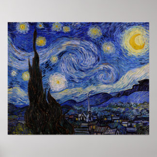 Poster Vincent Van Gogh - La nuit étoilée