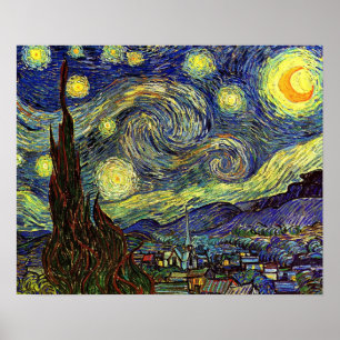 Poster Vincent Van Gogh La Nuit étoilée 1889 Saint-Rémy