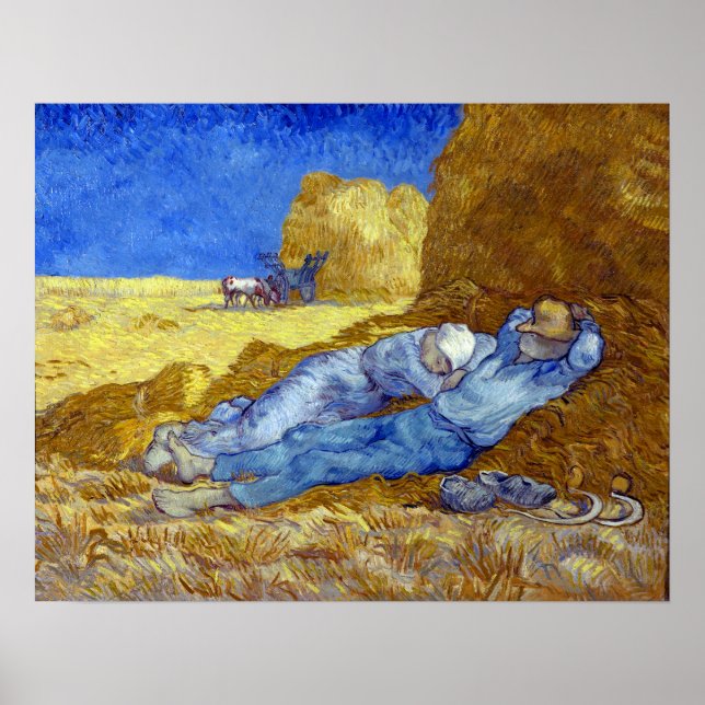 Poster Vincent van Gogh La Siesta (Devant)