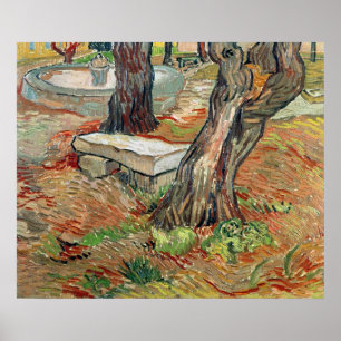 Poster Vincent van Gogh le banc au Saint-Remy