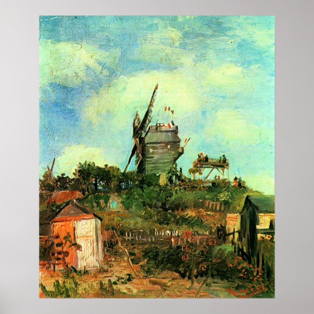 Poster Vincent van Gogh, Le Moulin de la Galette 3, (Devant)