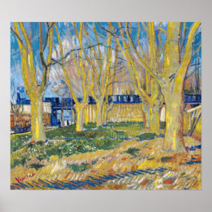Poster Vincent van Gogh - Le Train Bleu