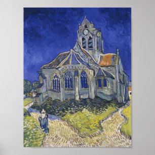 Poster Vincent Van Gogh L'église à Auvers Art Peinture