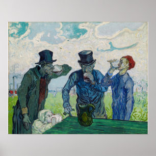 Poster Vincent van Gogh - Les Buveurs, d'après Daumier