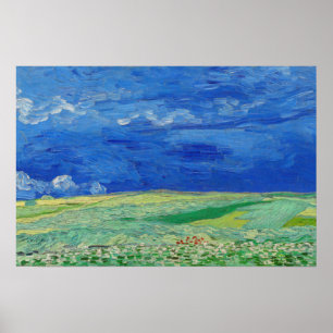 Poster Vincent van Gogh - Les champs de roues sous Thunde