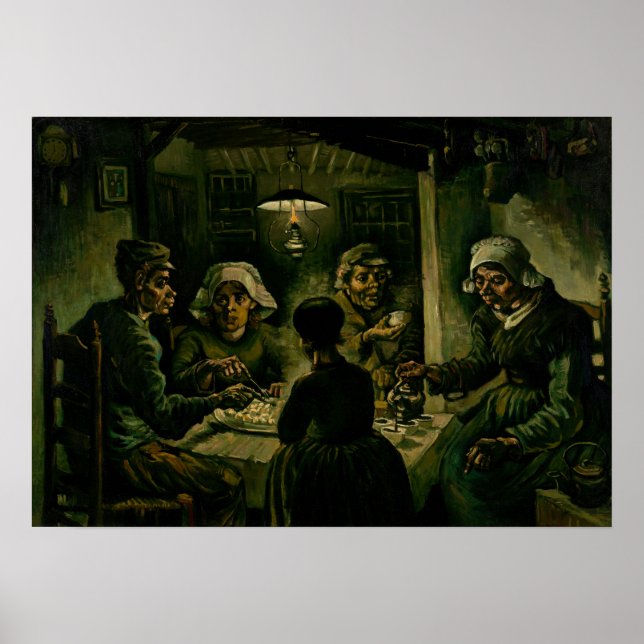 Poster Vincent van Gogh - Les mangeurs de pommes de terre (Devant)