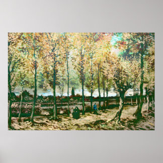Poster Vincent Van Gogh - Les peupliers à Nuenen
