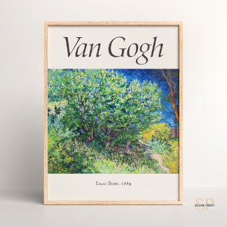 Poster Vincent van Gogh Lilac Bush Art Imprimer Vintage