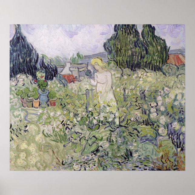 Poster Vincent van Gogh | Mademoiselle Gachet dans le jar (Devant)