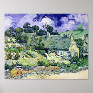 Poster Vincent van Gogh Maisons de chaume à Cordeville