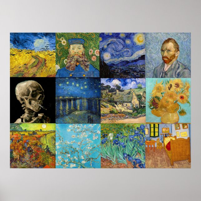 Poster Vincent Van Gogh - Masterpieces Patchwork (Devant)