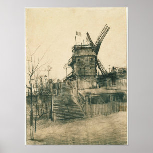 Poster Vincent van Gogh - Moulin de la Galette