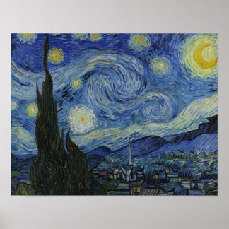 Poster Vincent van Gogh - Nuit étoilée