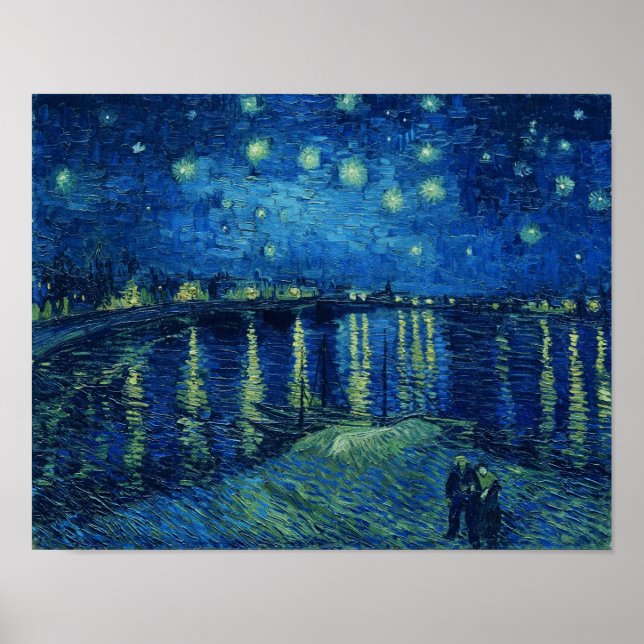 Poster Vincent Van Gogh - Nuit étoilée sur le Rhône (Devant)