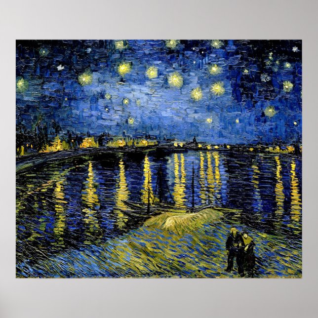Poster Vincent Van Gogh Nuit Sur Le Rhône 1888 (Devant)