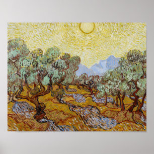 Poster Vincent van Gogh - oliviers