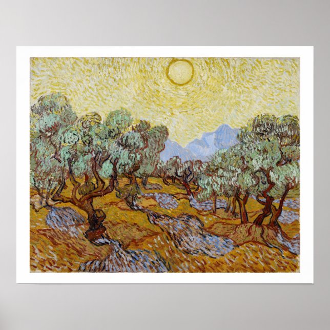 Poster Vincent van Gogh | Oliviers, 1889 (Devant)