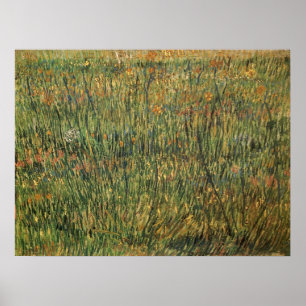 Poster Vincent van Gogh - Pâturage en fleurs