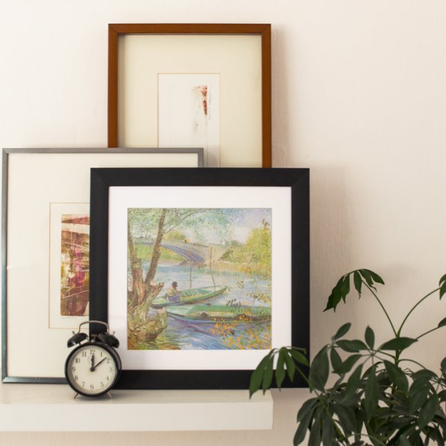 Poster Vincent van Gogh Pêche au printemps, Pont de Clich (Créateur téléchargé)