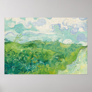 Poster Vincent Van Gogh peinture Champ de blé vert