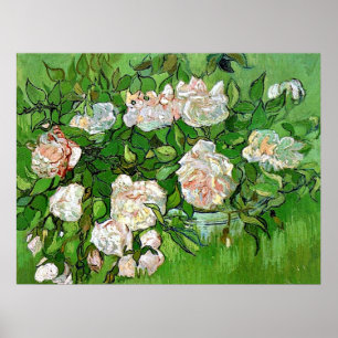 Poster Vincent Van Gogh peinture, Roses Encore Rose Vie,