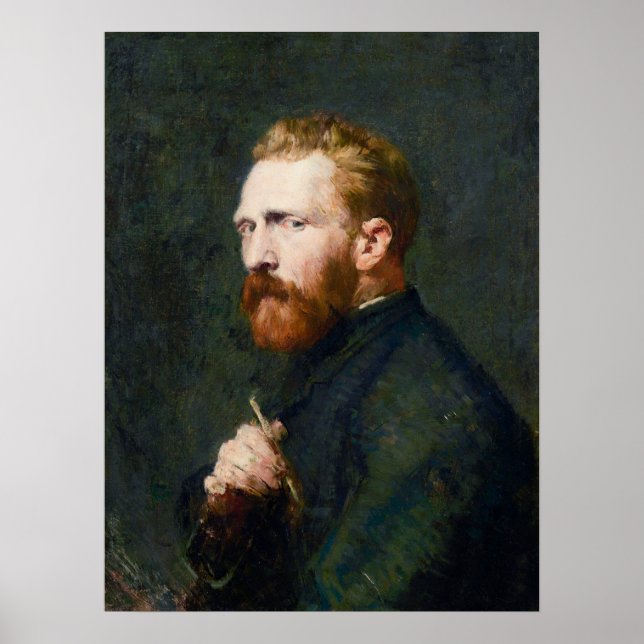 Poster Vincent van Gogh Portrait de John Peter Russell (Devant)