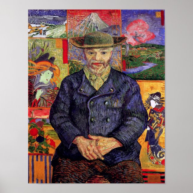 Poster Vincent Van Gogh - Portrait De Pere Tanguy (Devant)