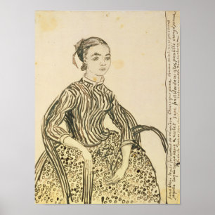 Poster Vincent van Gogh Portrait d'une jeune fille, 188