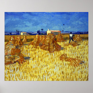 Poster Vincent van Gogh Récolte de maïs en Provence