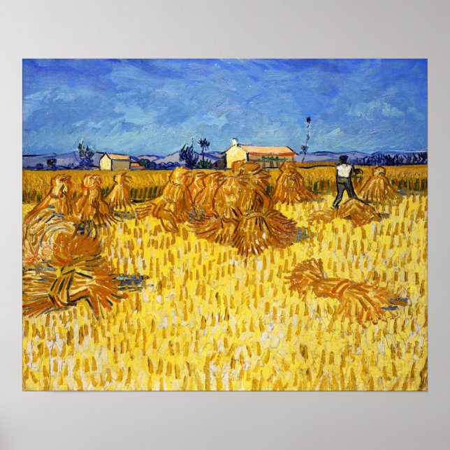 Poster Vincent van Gogh - Récolte en Provence (Devant)